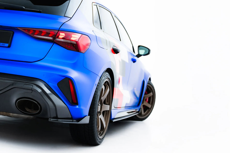 Carbon Fiber Heck Diffusor Seite Audi RS3 Sportback 8Y Facelift