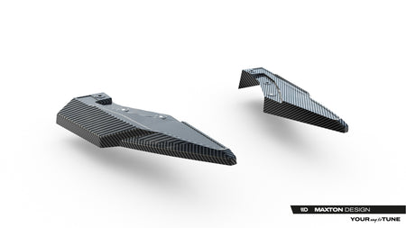 Carbon Fiber Heck Diffusor Seite Audi SQ8 / Q8 S-Line MK1 Facelift