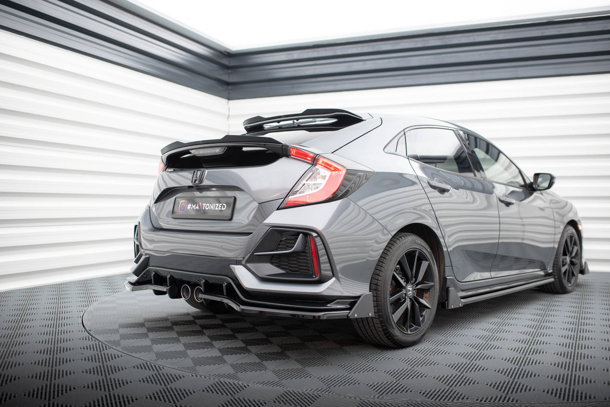 Heckdiffusor V.1 + Heckseiten Flaps Honda Civic Sport Mk 10 Facelift