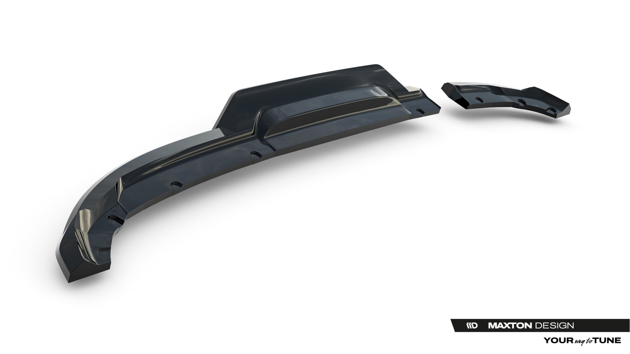 Mittlerer Heckdiffusor (mit einem vertikalem balken) Renault Clio MK5 Facelift