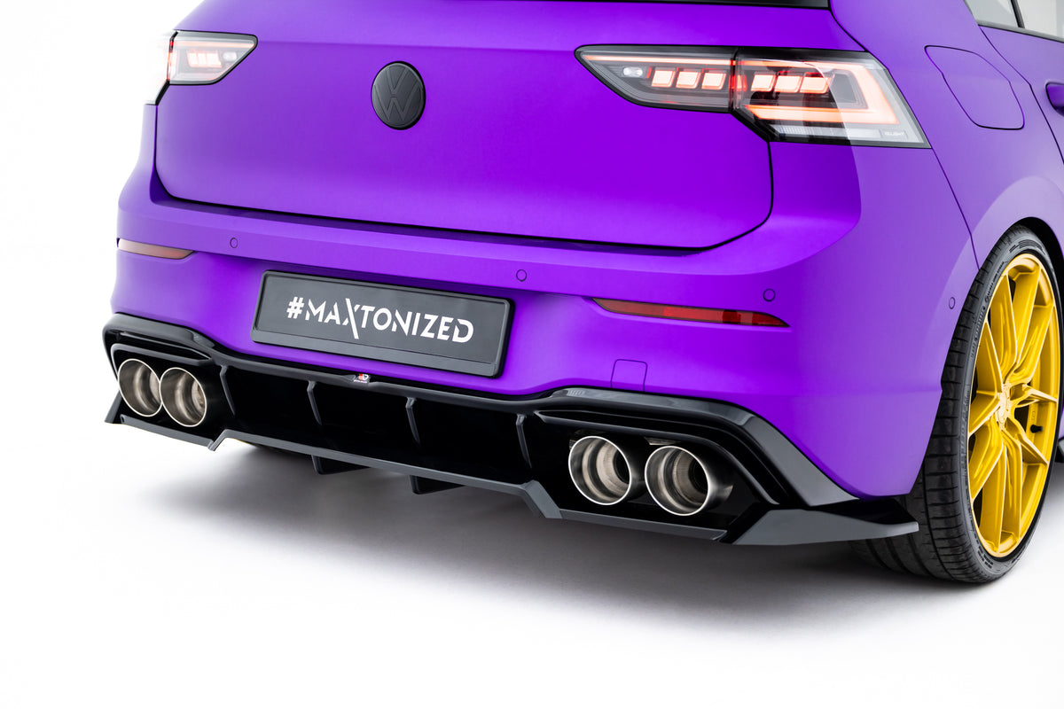 Mittlerer Heckdiffusor (mit einem vertikalem balken) V.2 Volkswagen Golf R Hatchback MK8 / MK8 Facelift