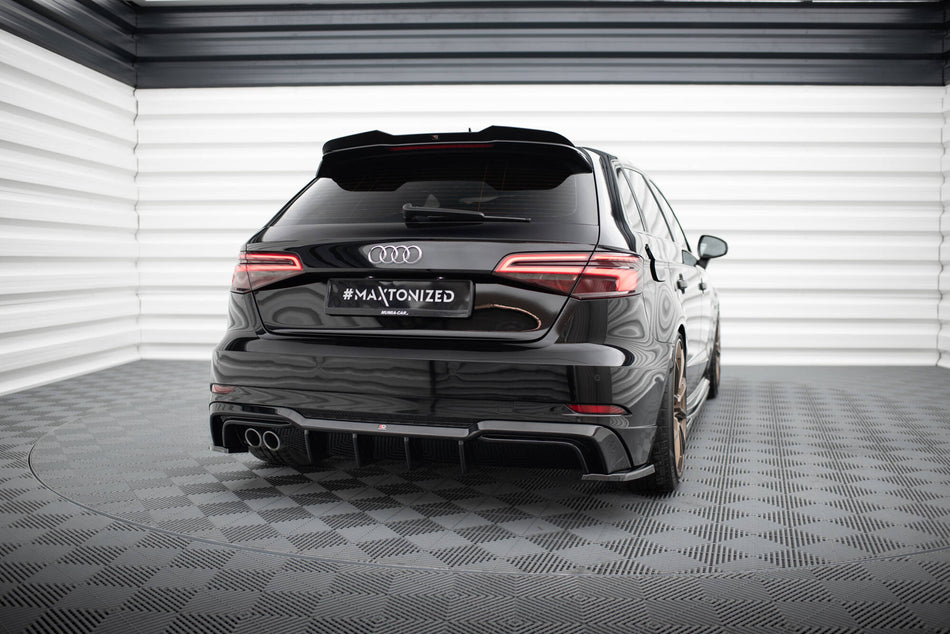 Heckdiffusor Audi A3 S-Line Sportback 8V Facelift (Version mit Doppelauspuff auf einer Seite)