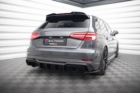Heckdiffusor Audi A3 S-Line Sportback 8V Facelift (Version mit Einzelauspuff auf beiden Seiten)