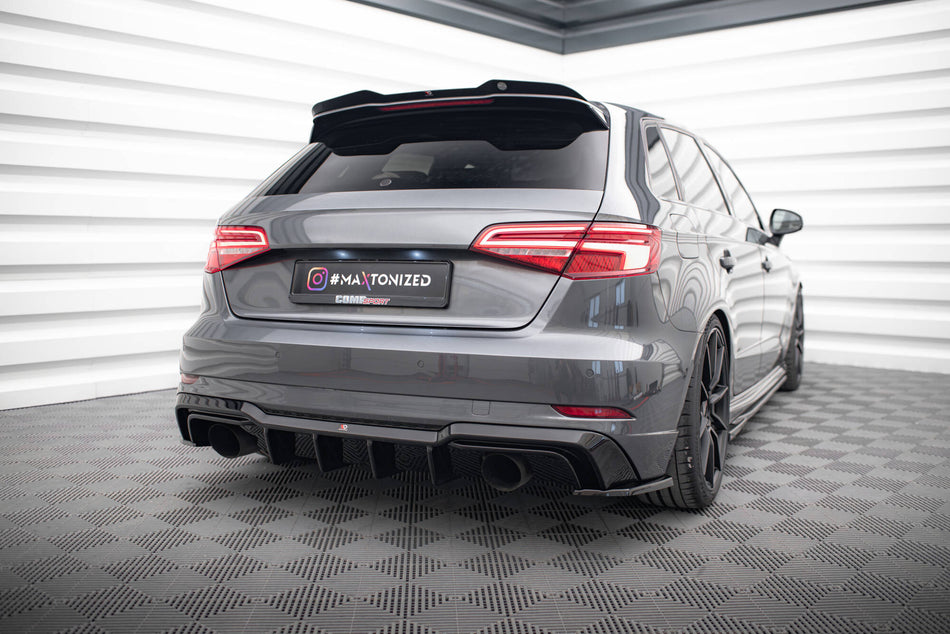 Heckdiffusor Audi A3 S-Line Sportback 8V Facelift (Version mit Einzelauspuff auf beiden Seiten)