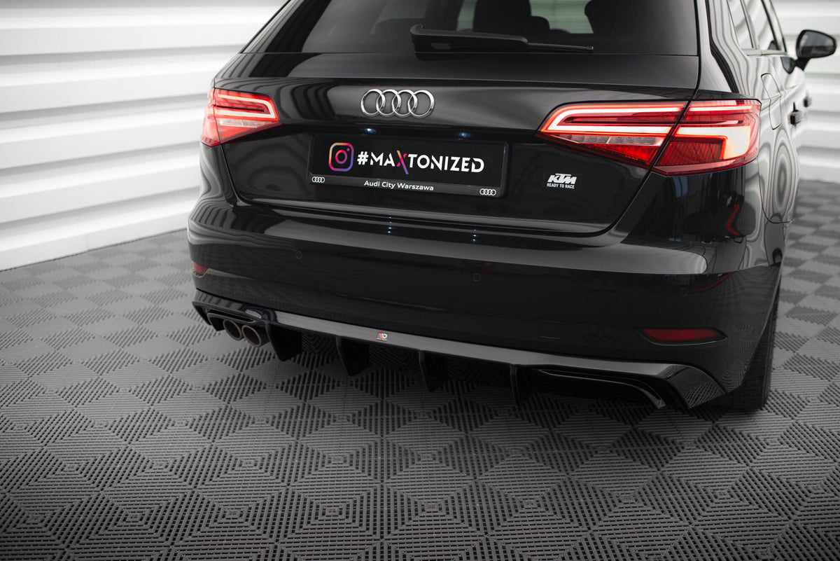 Heckdiffusor Audi A3 Sportback 8V Facelift (Version mit doppelter Auspuffspitze)