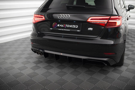 Heckdiffusor Audi A3 Sportback 8V Facelift (Version mit doppelter Auspuffspitze)