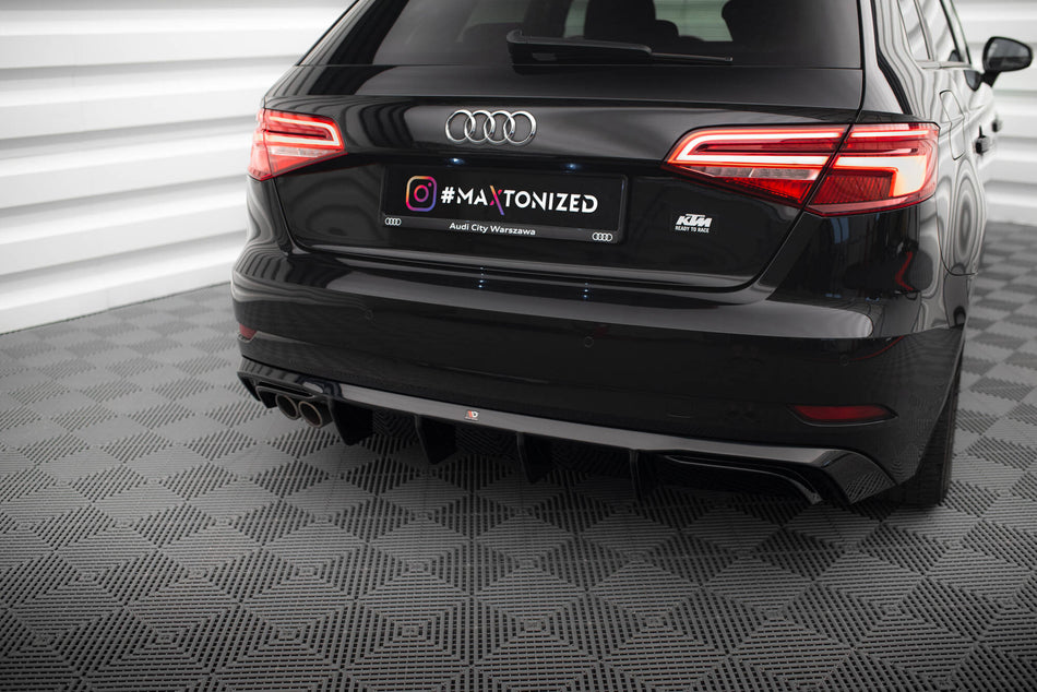 Heckdiffusor Audi A3 Sportback 8V Facelift (Version mit doppelter Auspuffspitze)