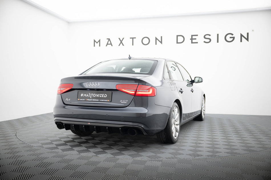 Heckdiffusor Audi A4 B8 Facelift Version mit Einzelauspuff auf beiden Seiten