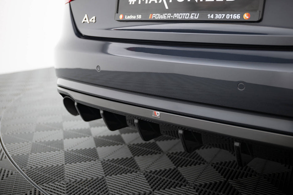 Heckdiffusor Audi A4 B8 Facelift Version mit Einzelauspuff auf beiden Seiten