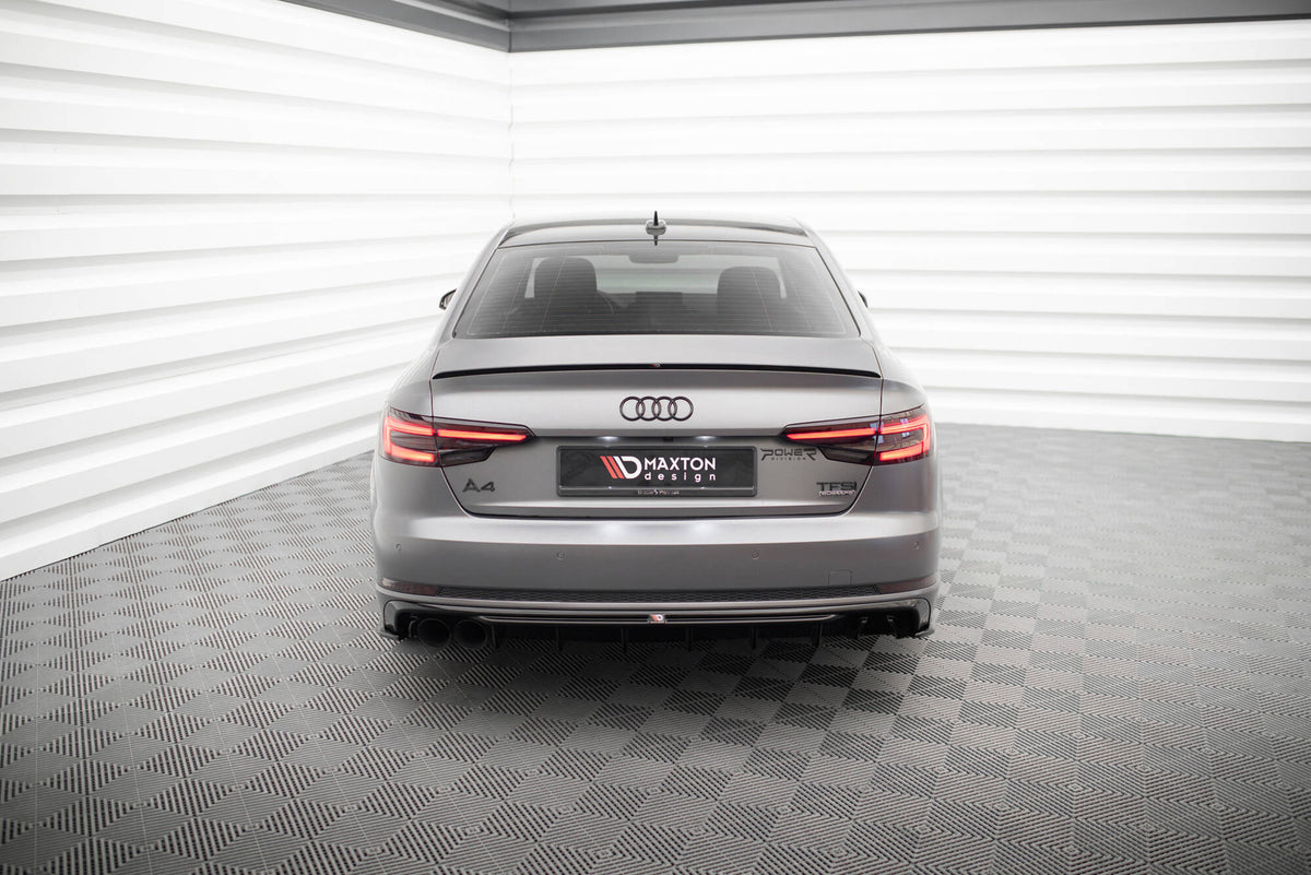 Heckdiffusor Audi A4 S-line B9 (Version mit einseitigem Doppelauspuffendrohr)