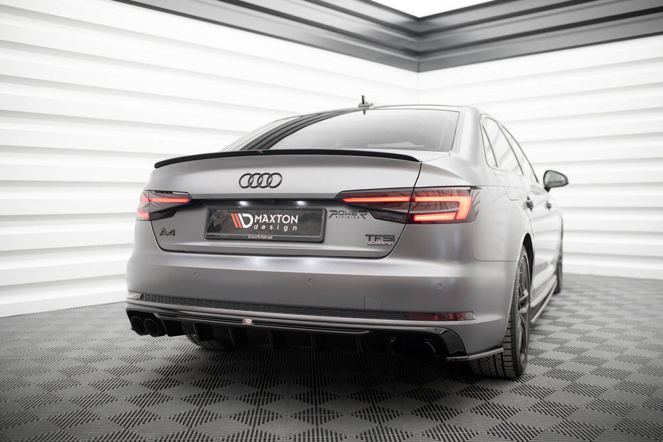 Heckdiffusor Audi A4 S-line B9 (Version mit einseitigem Doppelauspuffendrohr)