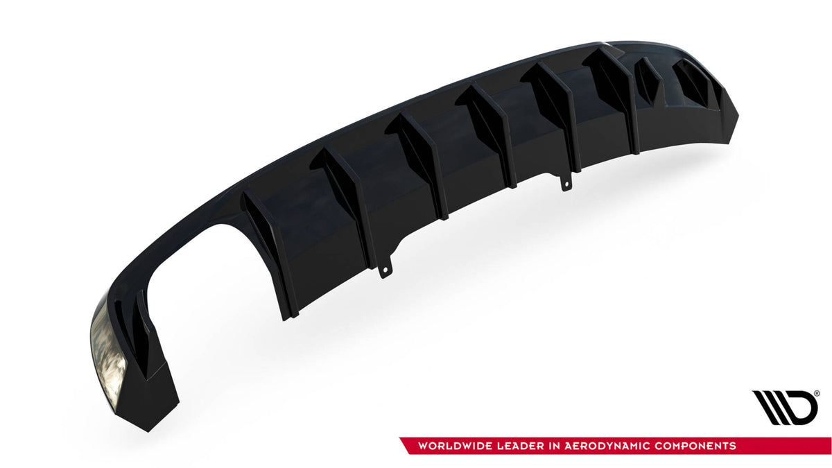 Heckdiffusor Audi A4 S-line B9 (Version mit einseitigem Doppelauspuffendrohr)
