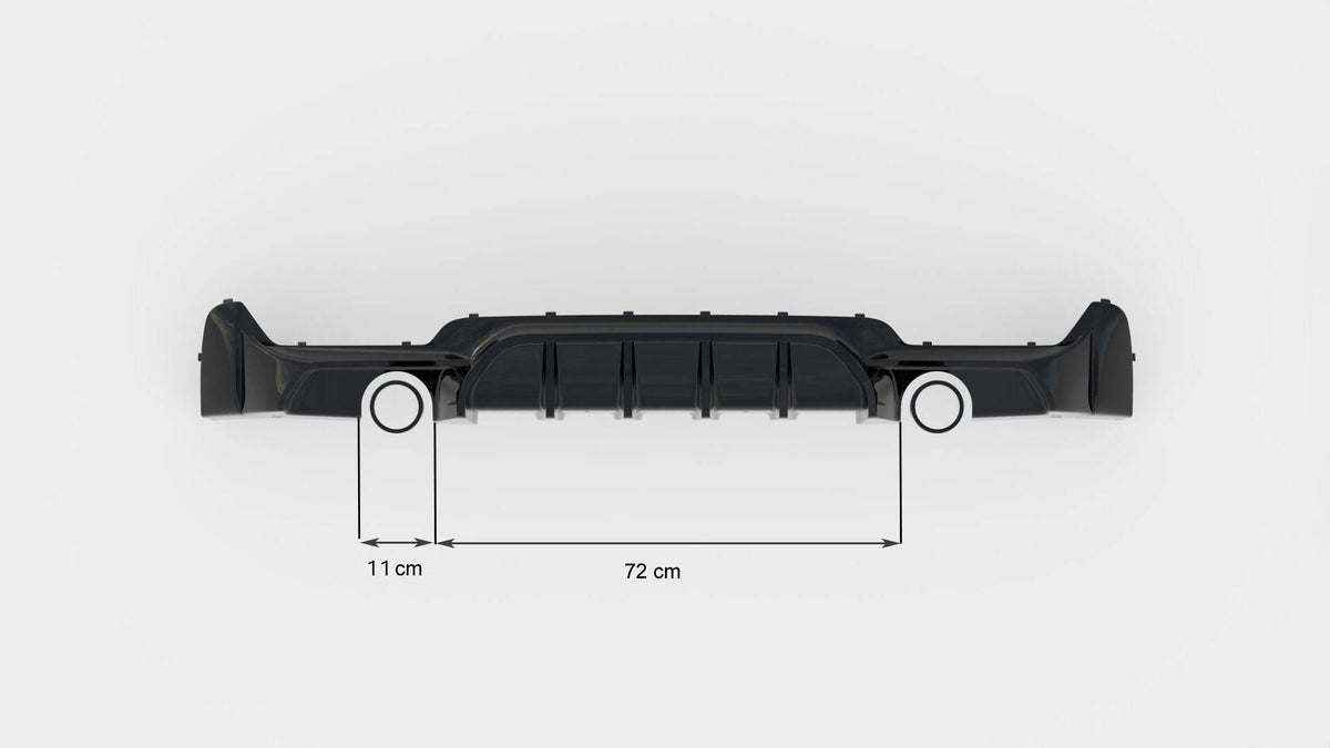 Heckdiffusor BMW 4 Coupe / Gran Coupe / Cabrio M-Pack F32 / F36 / F33 (Version mit Einzelauspuff auf beiden Seiten)