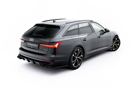 Heckdiffusor + Endschalldampfer Sportauspuff Attrappe Audi A6 Sedan / Avant C8 / C8 Facelift
