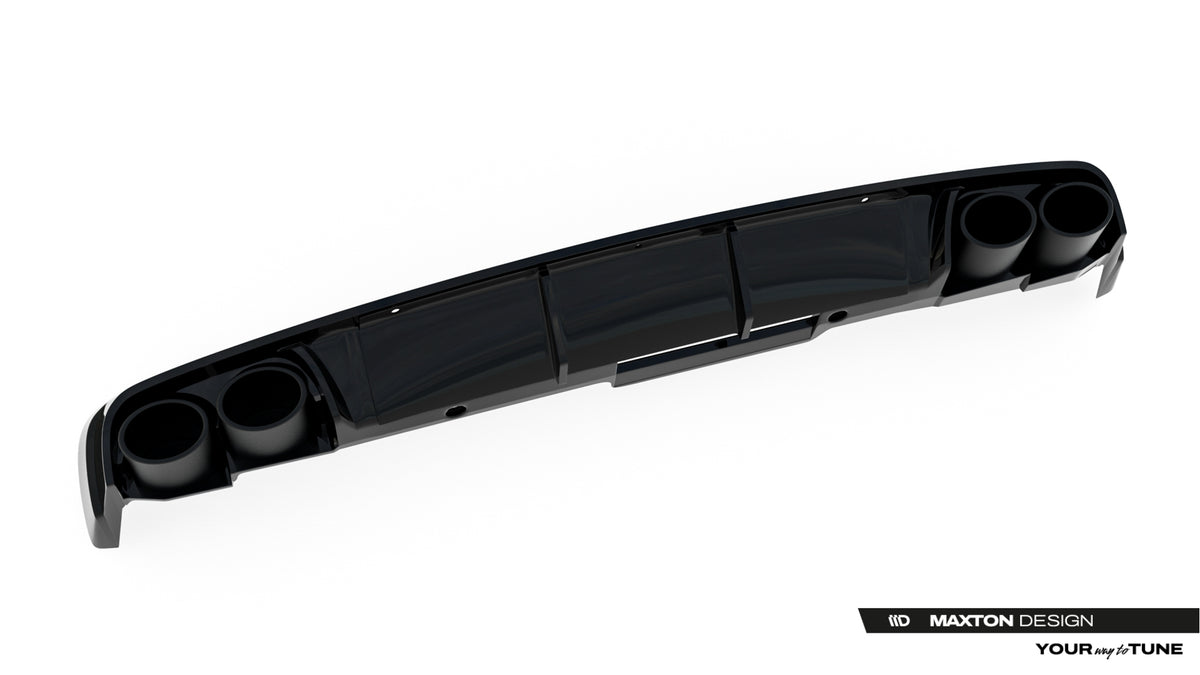 Heckdiffusor + Endschalldampfer Sportauspuff Attrappe Audi A6 Sedan / Avant C8 / C8 Facelift