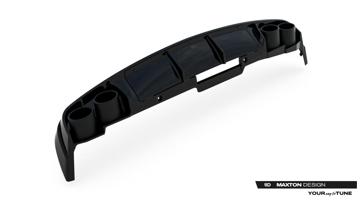 Heckdiffusor + Endschalldampfer Sportauspuff Attrappe Audi A6 Sedan / Avant C8 / C8 Facelift