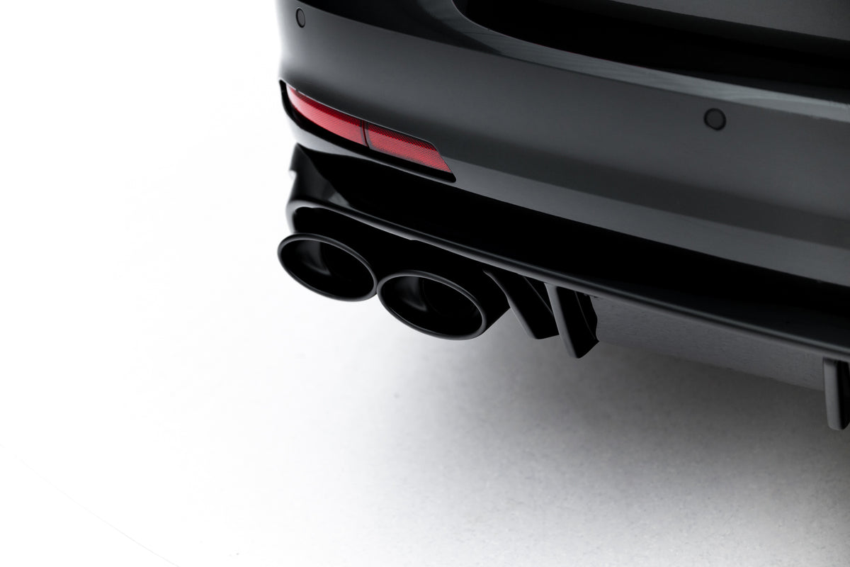 Heckdiffusor + Endschalldampfer Sportauspuff Attrappe Audi A6 Sedan / Avant C8 / C8 Facelift