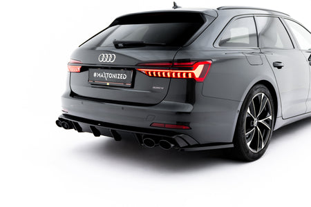 Heckdiffusor + Endschalldampfer Sportauspuff Attrappe Audi A6 Sedan / Avant C8 / C8 Facelift