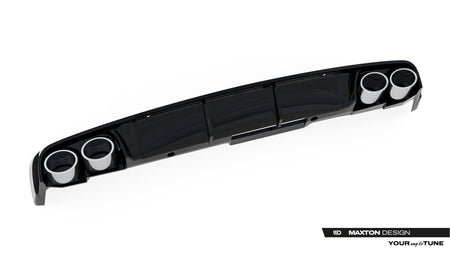 Heckdiffusor + Endschalldampfer Sportauspuff Attrappe Audi A6 Sedan / Avant C8 / C8 Facelift