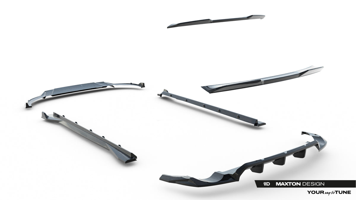 Set of Prepreg Carbon Fiber Splitters Audi RSQ8 MK1 Facelift