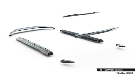 Set of Prepreg Carbon Splitters Audi Q8 S-Line MK1 Facelift