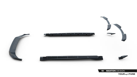 Set of Prepreg Carbon Splitters Audi Q8 S-Line MK1 Facelift