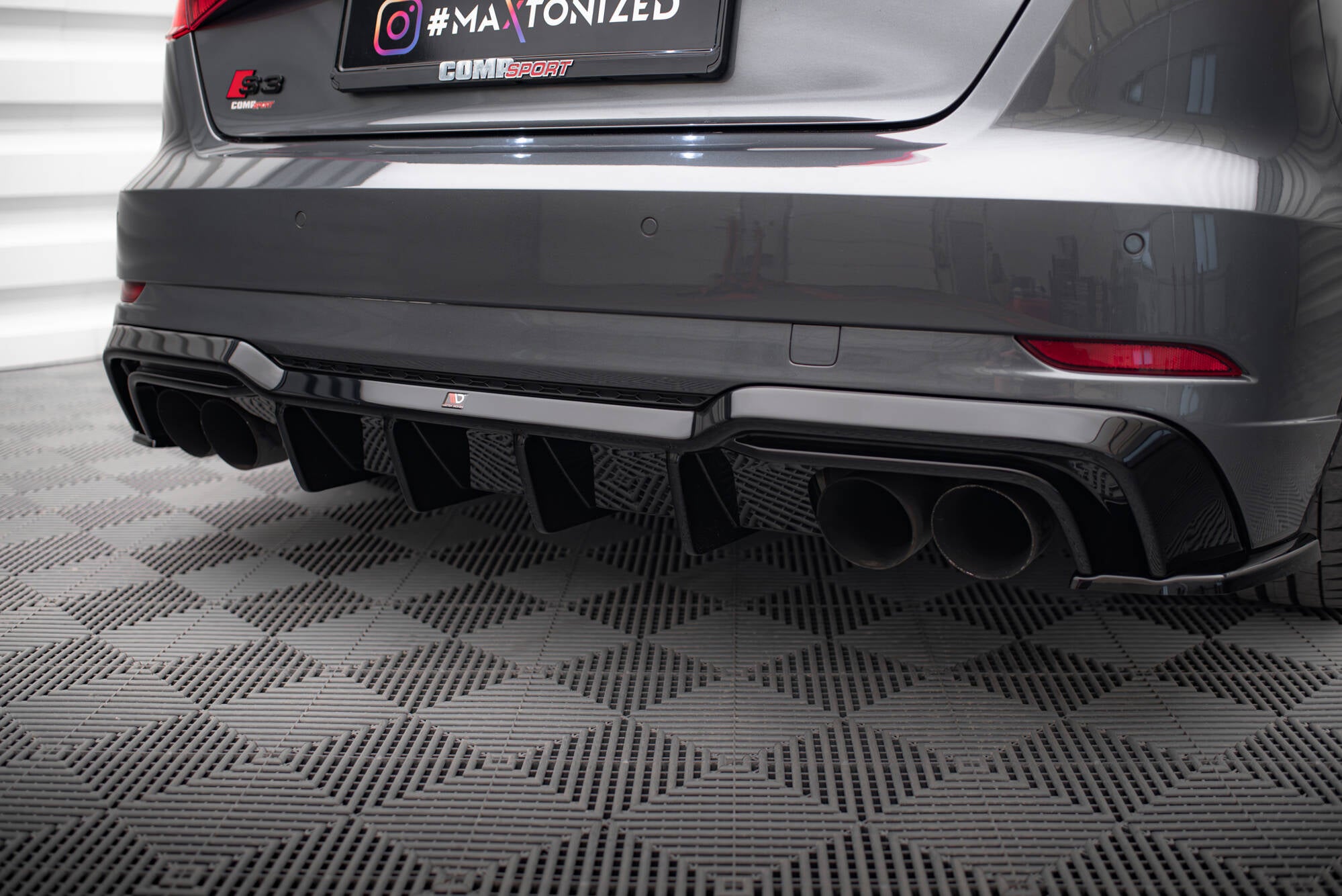 Frontspoiler Lippe & Seitenschweller & Heckdiffusor Satz Audi S3 Sportback 8V Facelift