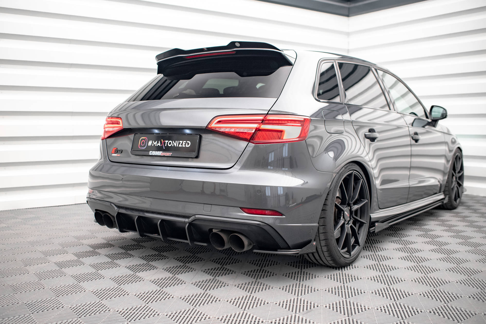 Frontspoiler Lippe & Seitenschweller & Heckdiffusor Satz Audi S3 Sportback 8V Facelift