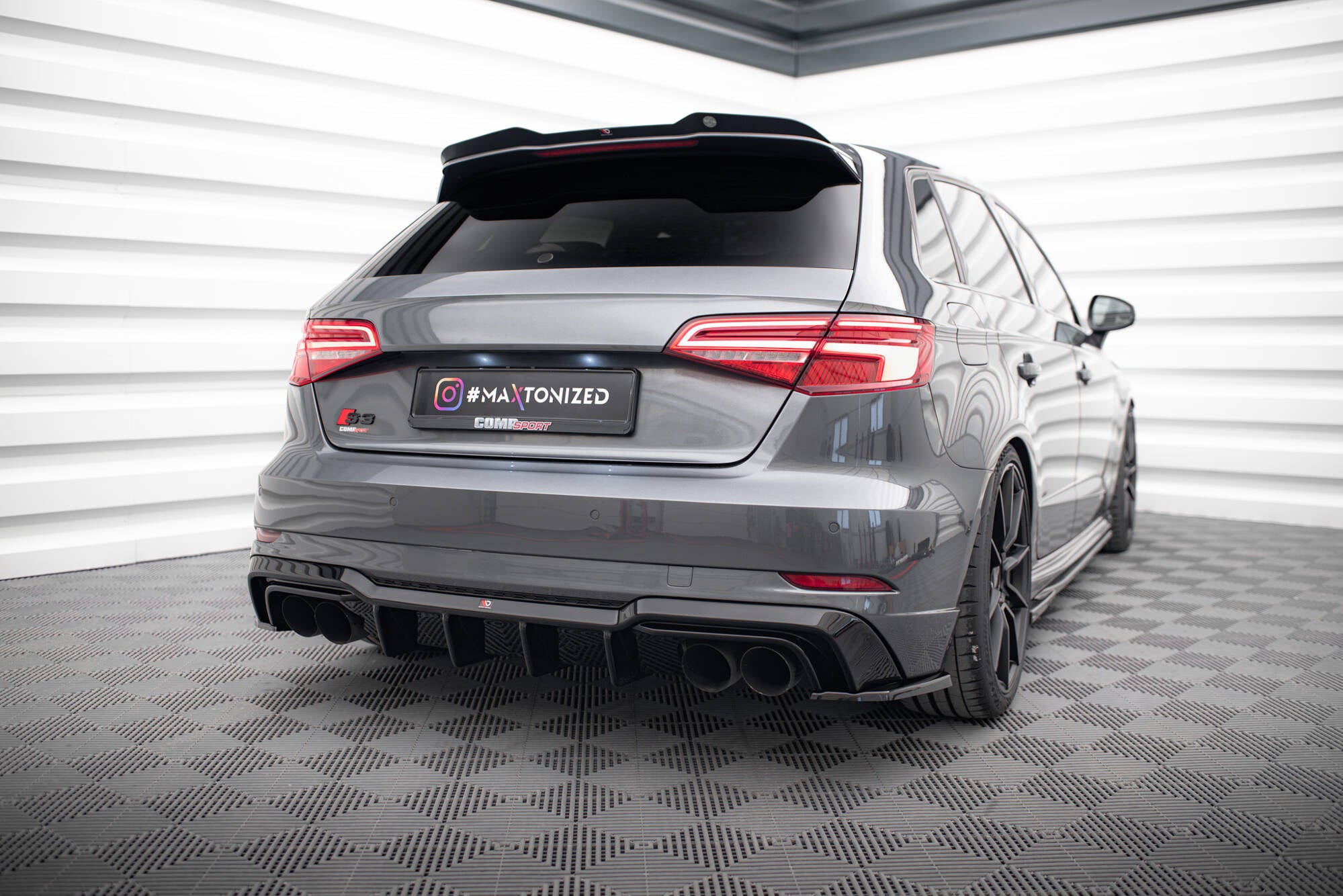 Frontspoiler Lippe & Seitenschweller & Heckdiffusor Satz Audi S3 Sportback 8V Facelift
