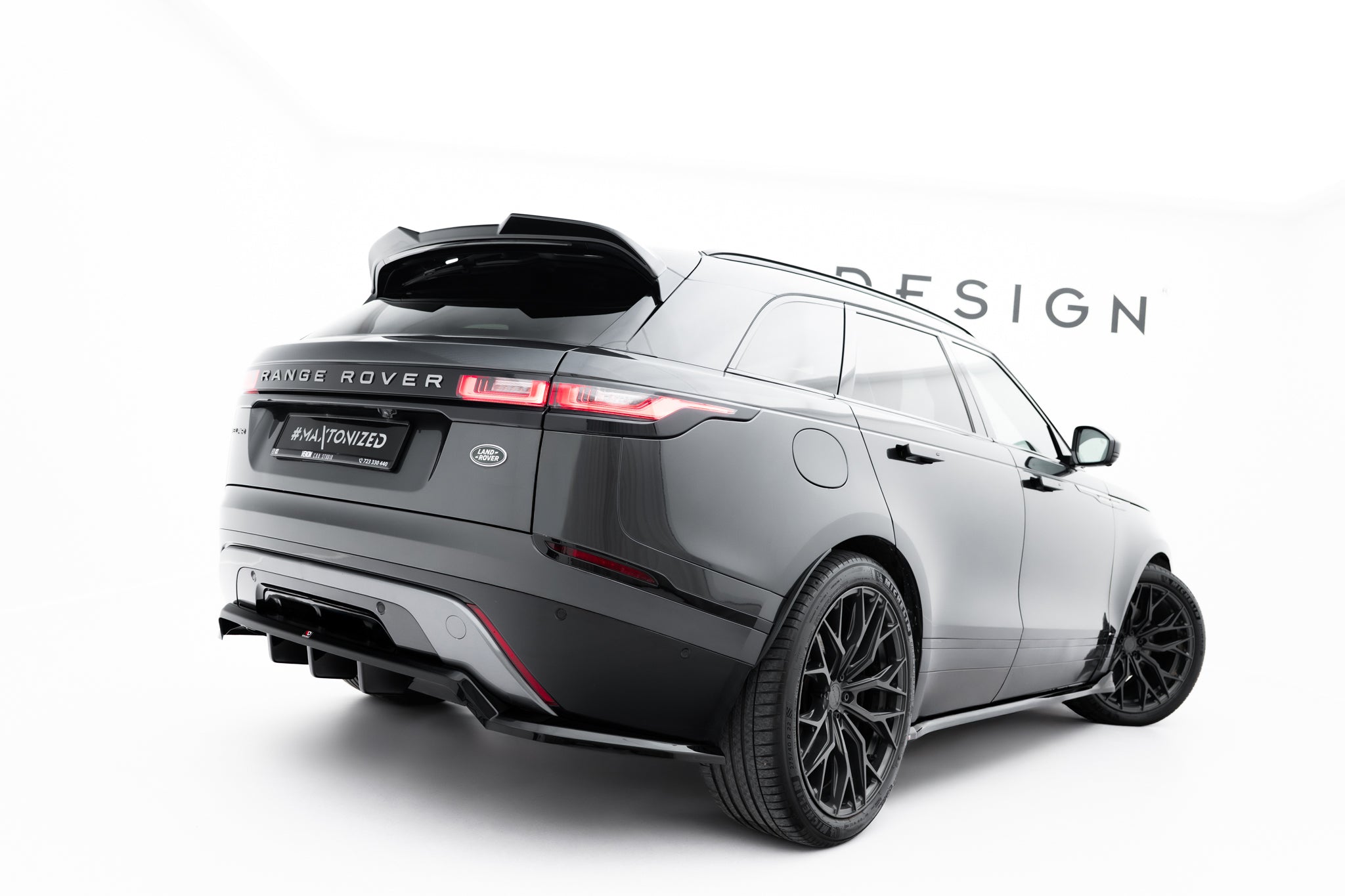 Frontspoiler Lippe, Seitenschweller, Heckdiffusor Land Rover Range Rover Velar R-Dynamic MK1 (Das Kit ist nicht mit einer Anhängerkupplung kompatibel)