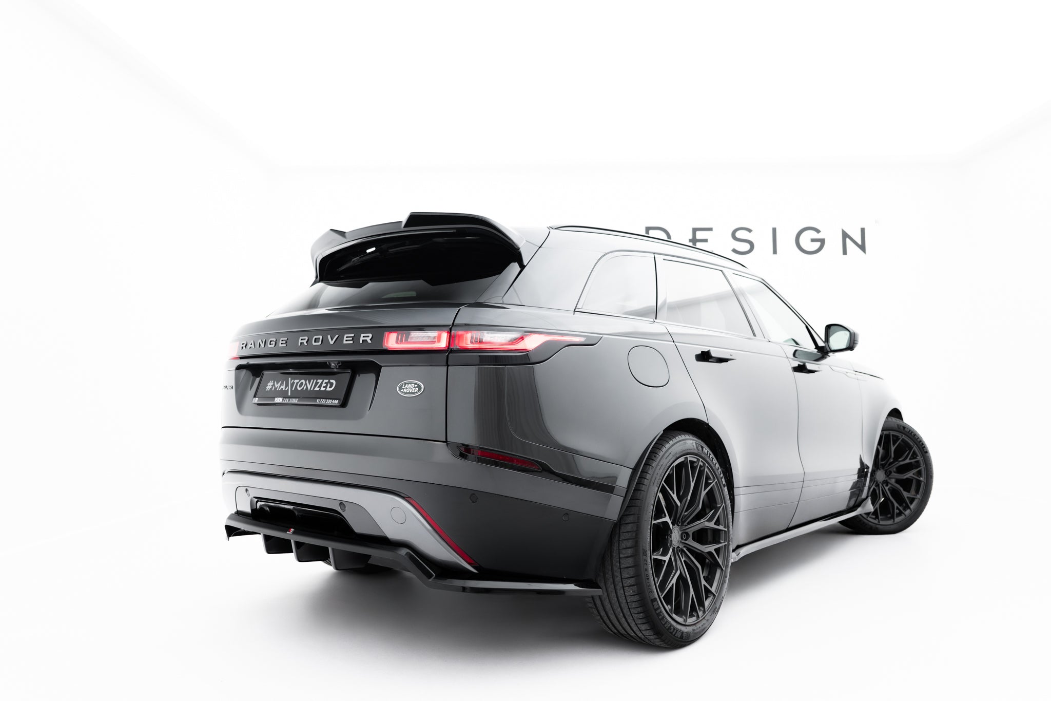 Frontspoiler Lippe, Seitenschweller, Heckdiffusor Land Rover Range Rover Velar R-Dynamic MK1 (Das Kit ist nicht mit einer Anhängerkupplung kompatibel)