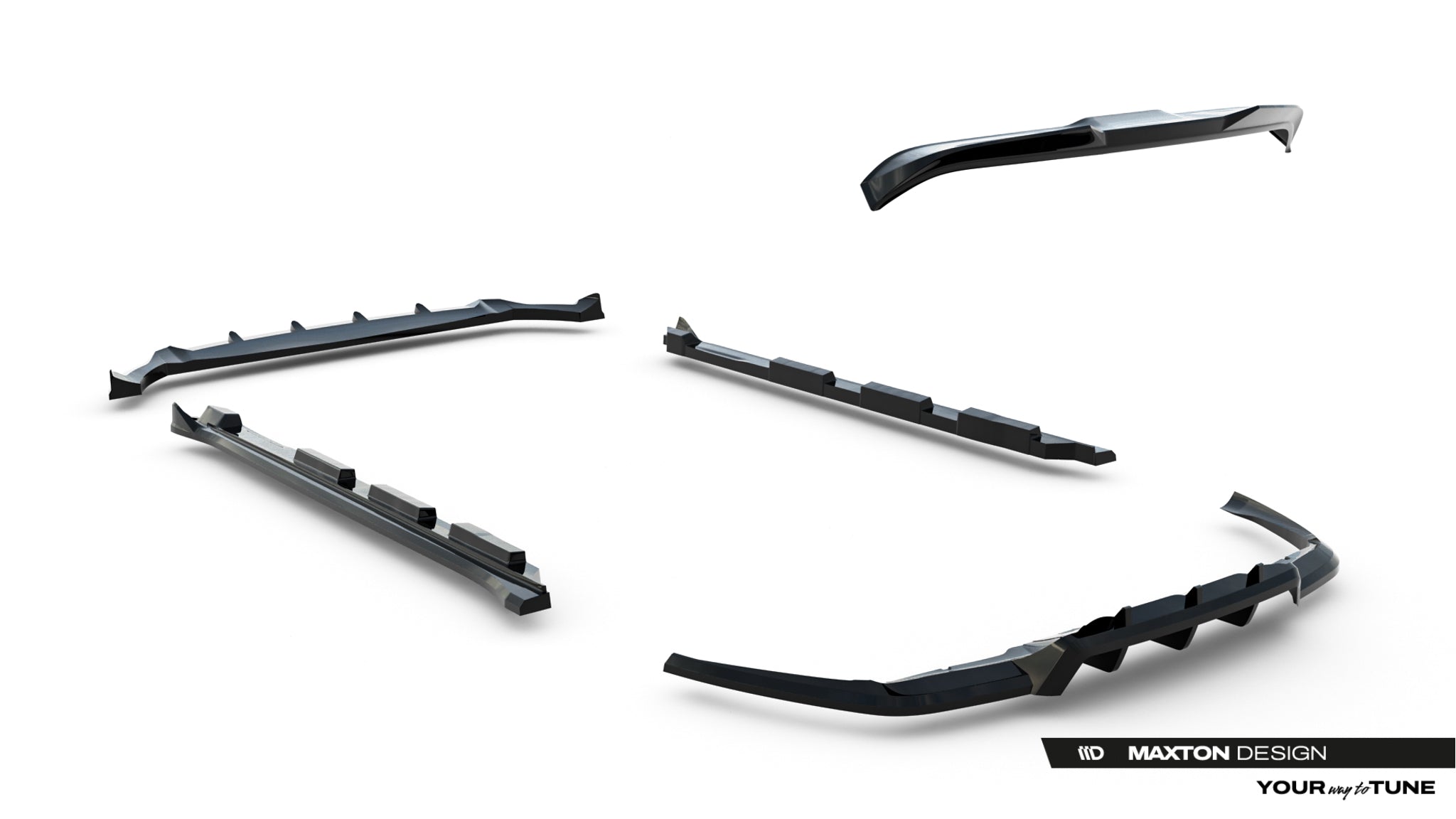 Frontspoiler Lippe, Seitenschweller, Heckdiffusor Land Rover Range Rover Velar R-Dynamic MK1 (Das Kit ist nicht mit einer Anhängerkupplung kompatibel)