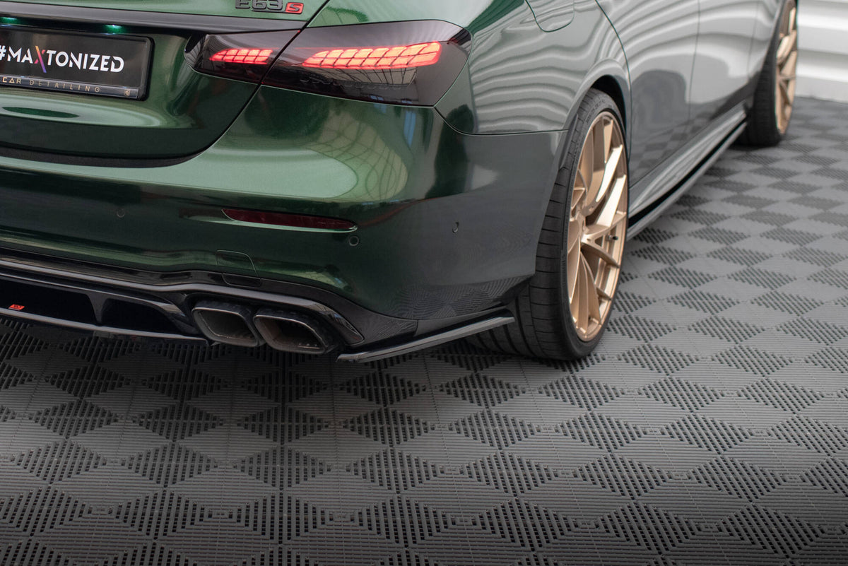 Frontspoiler Lippe, Seitenschweller, Heckdiffusor und Heckseiten Flaps Mercedes-AMG E63 W213 Facelift