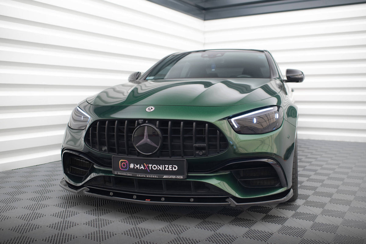 Frontspoiler Lippe, Seitenschweller, Heckdiffusor und Heckseiten Flaps Mercedes-AMG E63 W213 Facelift