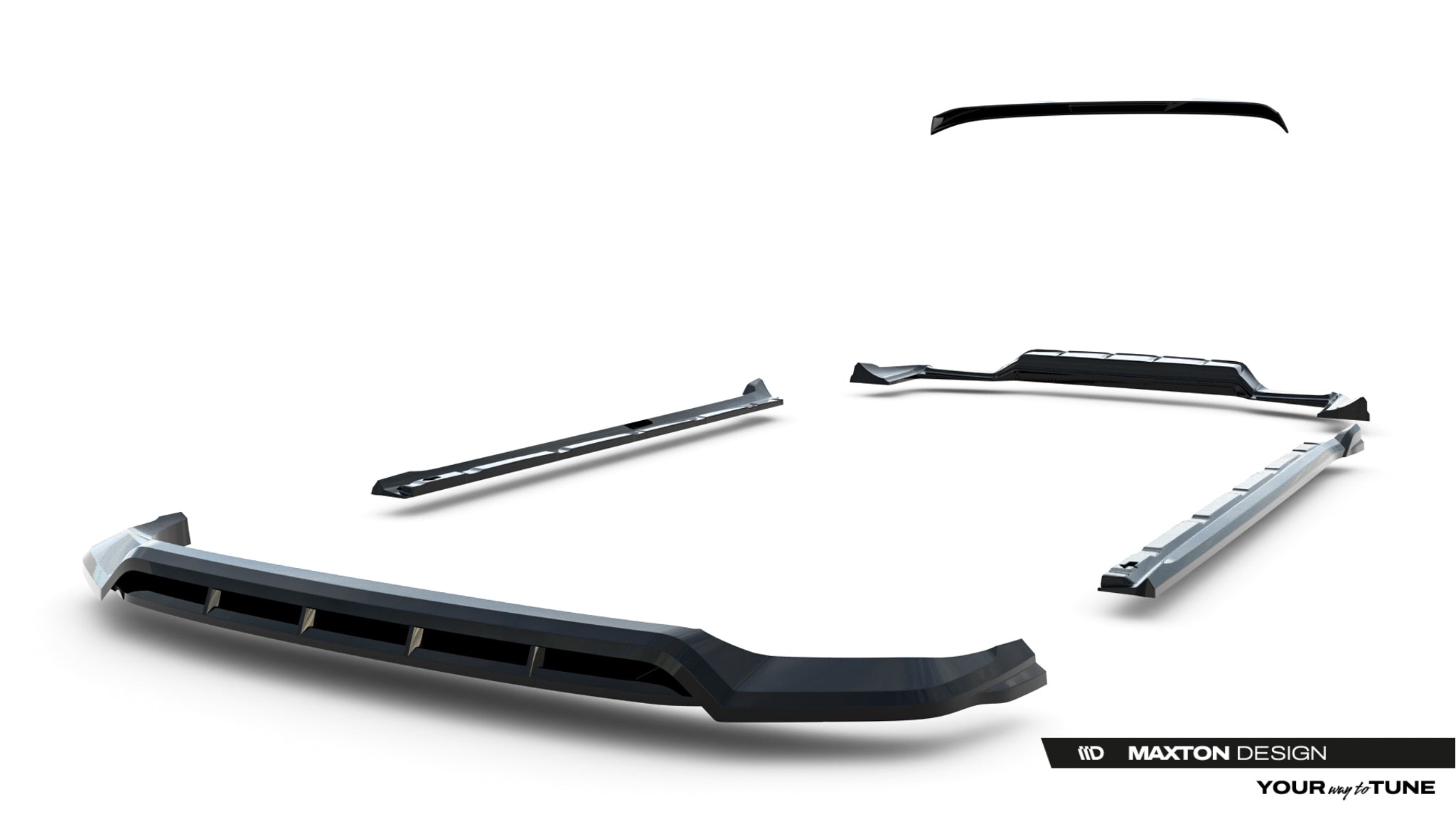 Frontspoiler Lippe, Seitenschweller, Heckdiffusor Porsche Cayenne SUV MK3 Facelift