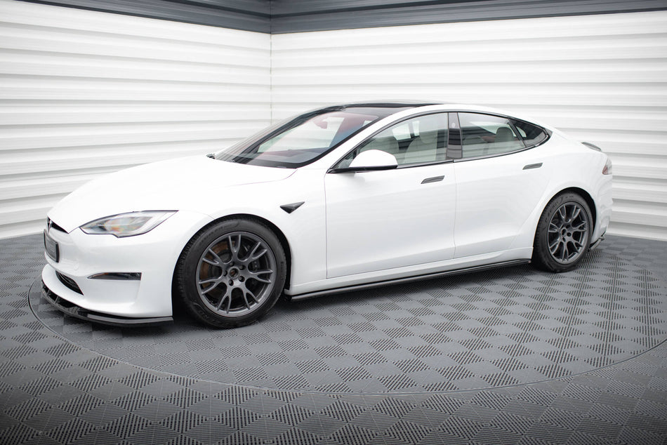 Frontspoiler Lippe, Seitenschweller und Heckdiffusor Satz Tesla Model S Plaid Mk1 Facelift