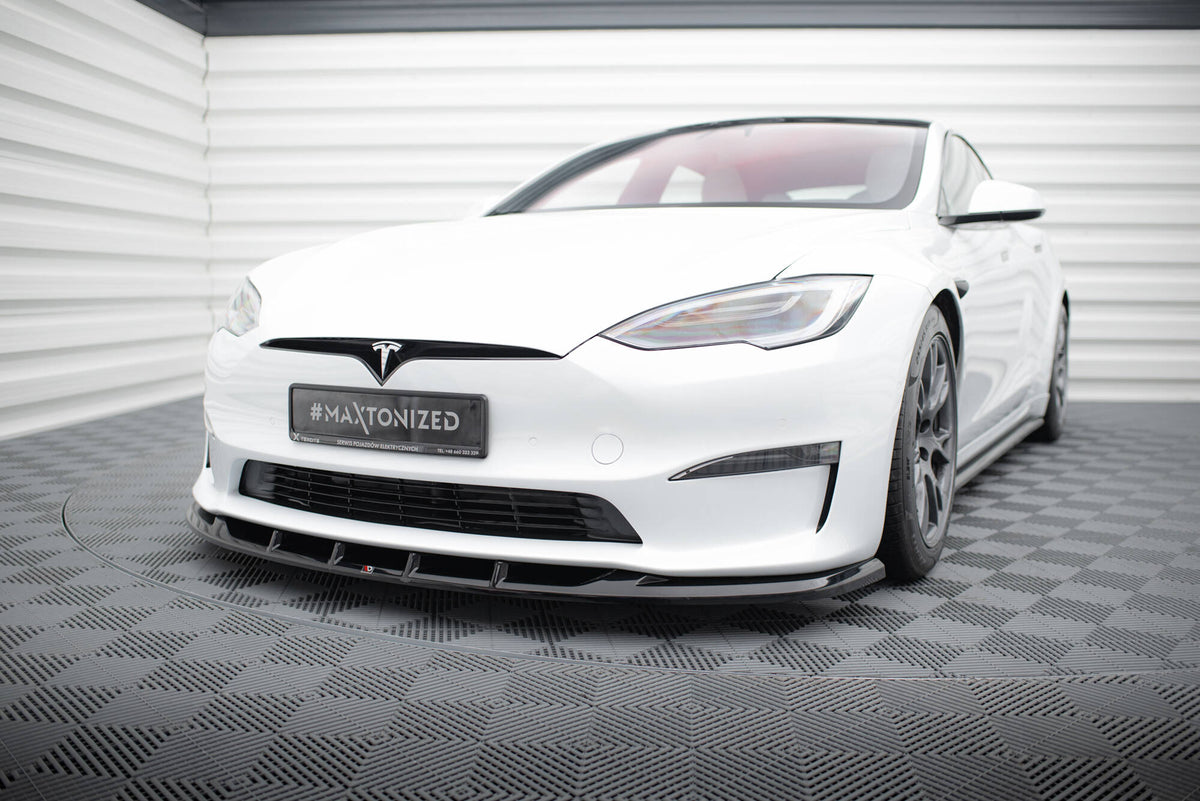 Frontspoiler Lippe, Seitenschweller und Heckdiffusor Satz Tesla Model S Plaid Mk1 Facelift