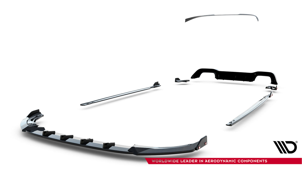 Frontspoiler Lippe, Seitenschweller, Heckdiffusor V.3 Volkswagen Golf R Hatchback MK8 Facelift