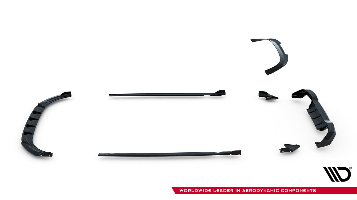 Frontspoiler Lippe, Seitenschweller, Heckdiffusor V.3 Volkswagen Golf R Hatchback MK8 Facelift