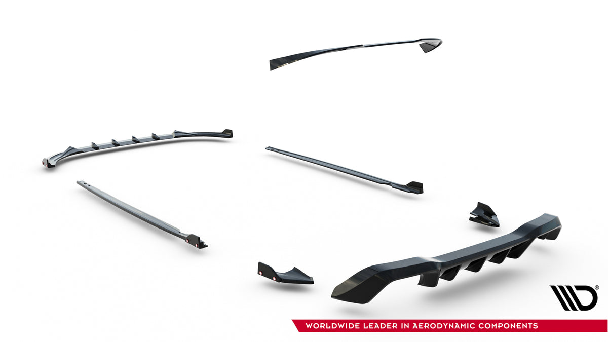 Frontspoiler Lippe, Seitenschweller, Heckdiffusor V.3 Volkswagen Golf R Hatchback MK8 Facelift