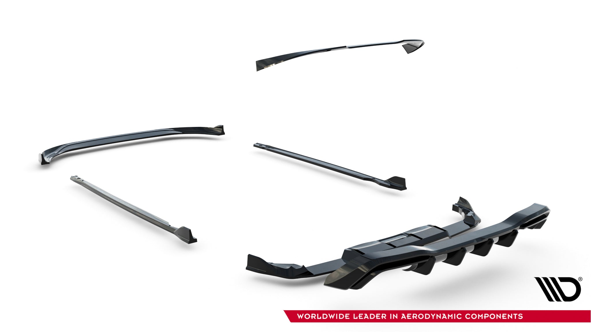 Frontspoiler Lippe, Seitenschweller, Heckdiffusor V.6 Volkswagen Golf R Hatchback MK8 Facelift