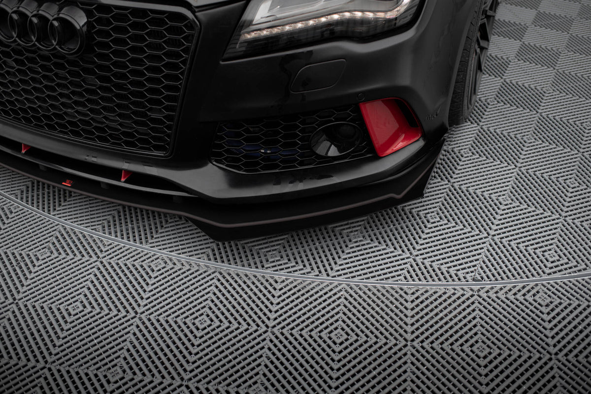 Street Pro Frontspoiler Lippe Flaps + Flaps Audi A7 RS7 Look C7