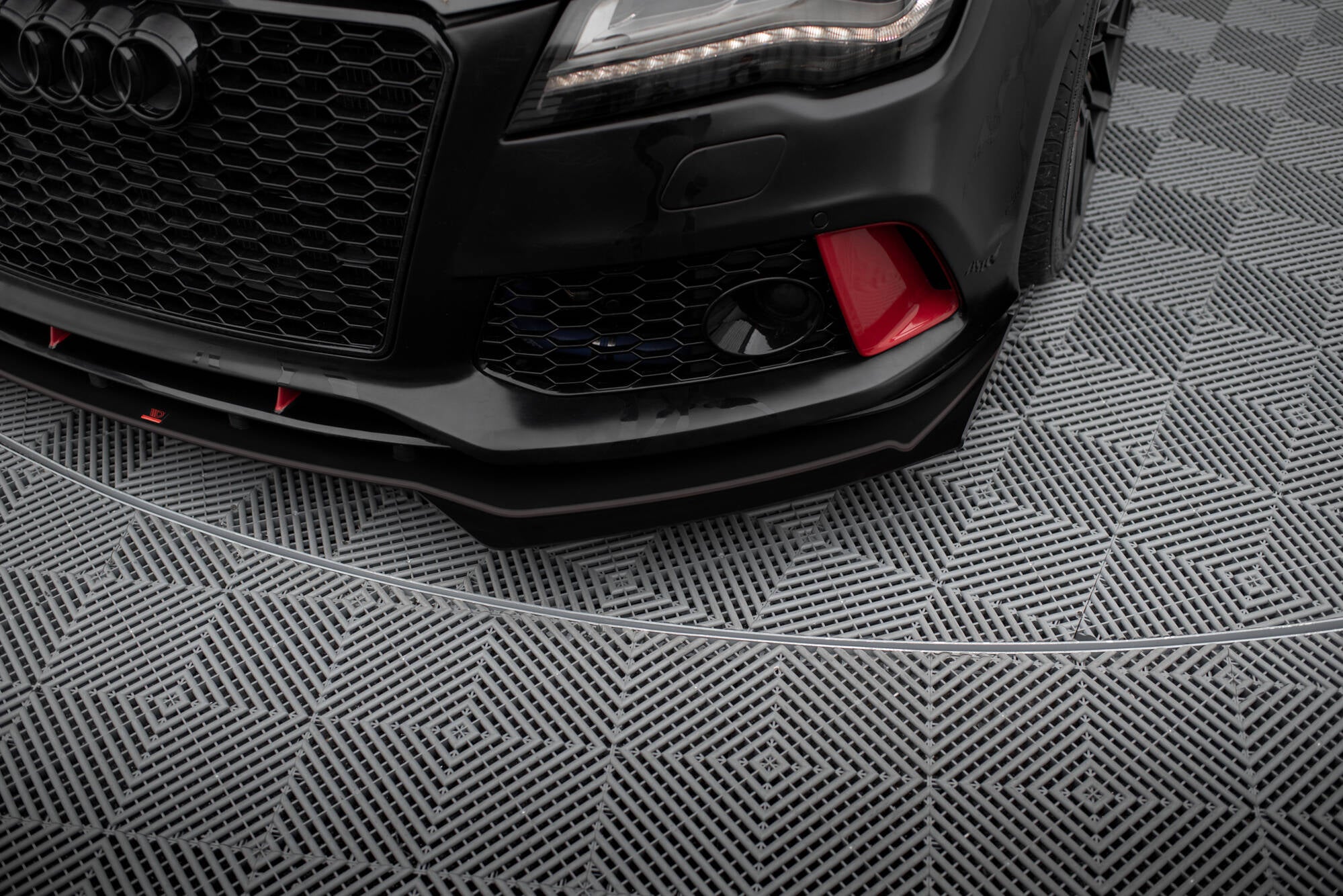 Street Pro Frontspoiler Lippe Flaps + Flaps Audi A7 RS7 Look C7
