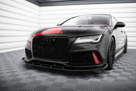 Street Pro Frontspoiler Lippe Flaps + Flaps Audi A7 RS7 Look C7