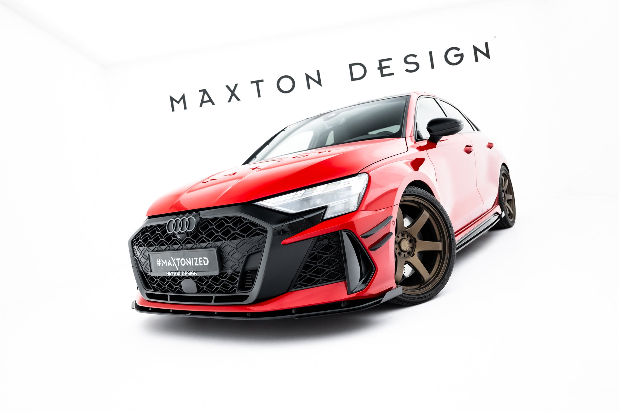 Street Pro Frontspoiler Lippe Flaps + Flaps Audi RS3 Sedan 8Y Facelift