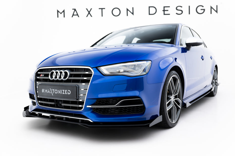 Street Pro Frontspoiler Lippe Flaps + Flaps Audi S3 / A3 S-Line Sedan 8V