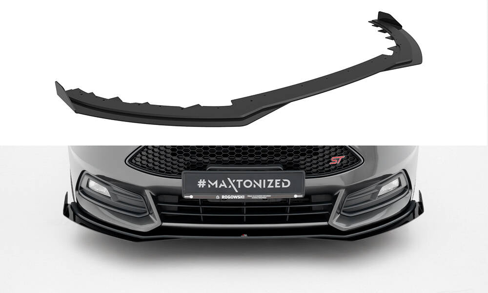 Street Pro Frontspoiler Lippe Flaps + Flaps Ford Focus ST MK3 Facelift
