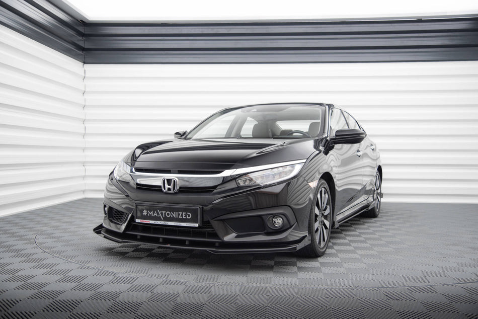 Street Pro Frontspoiler Lippe Flaps + Flaps Honda Civic Sedan MK10