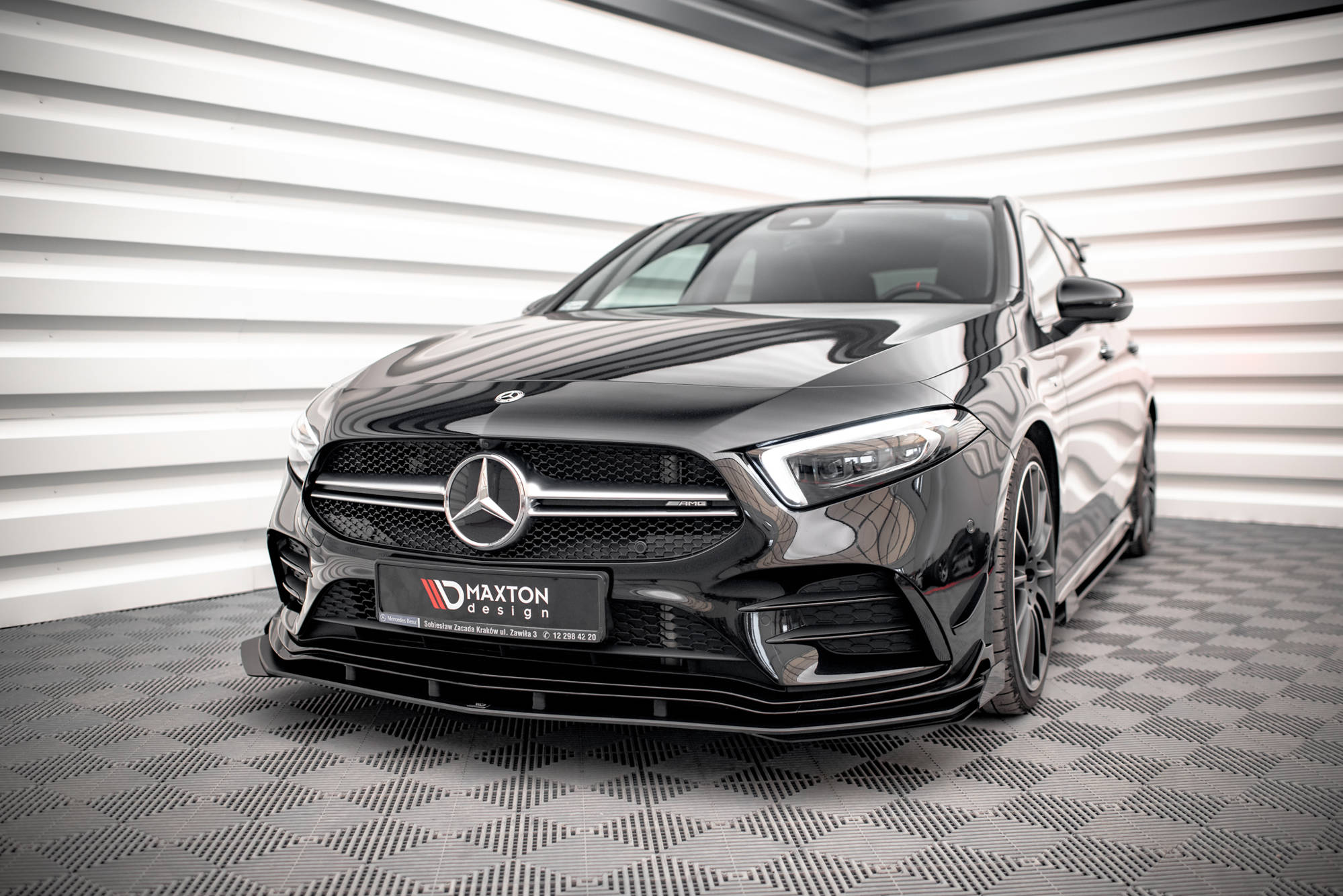 Street Pro Frontspoiler Lippe Flaps + Flaps Mercedes A35 AMG / AMG-Line Aero Pack W177