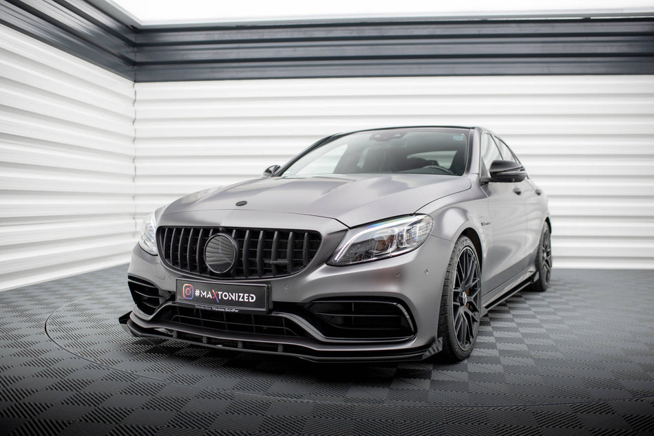 Street Pro Frontspoiler Lippe Flaps + Flaps Mercedes-AMG C63 Sedan / Estate W205 Facelift